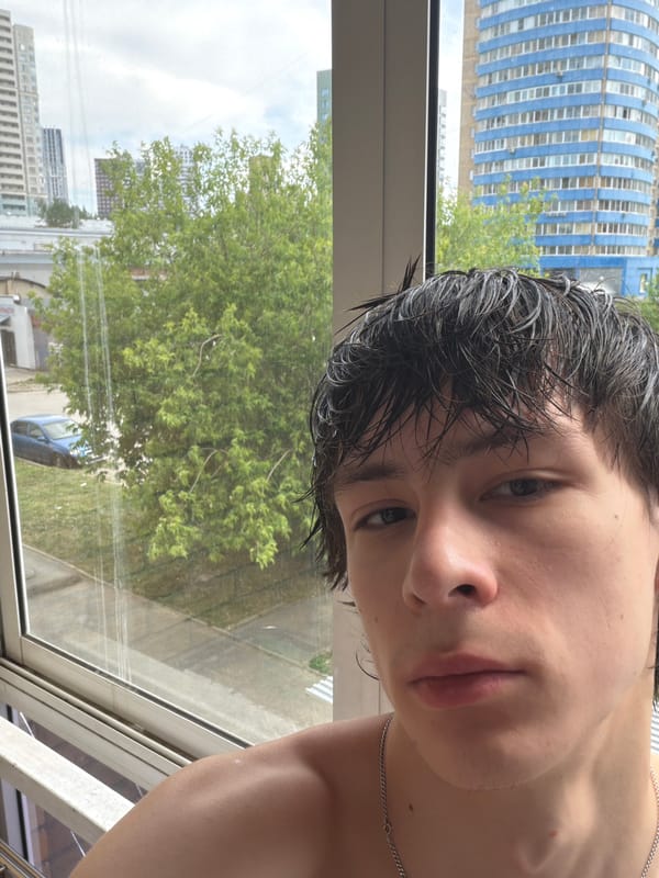 Young man takes indoor selfie in Yekaterinburg