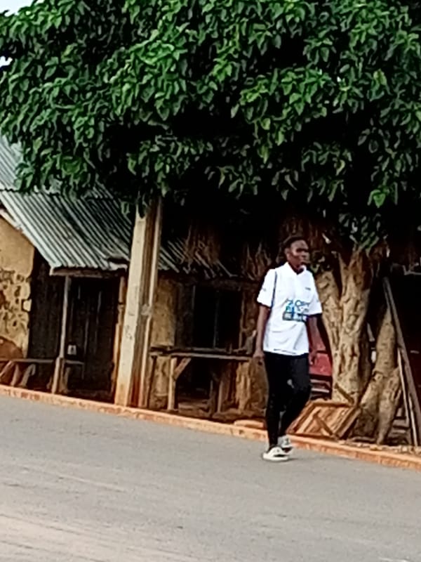 Morning street life along a busy Tumfure roadside