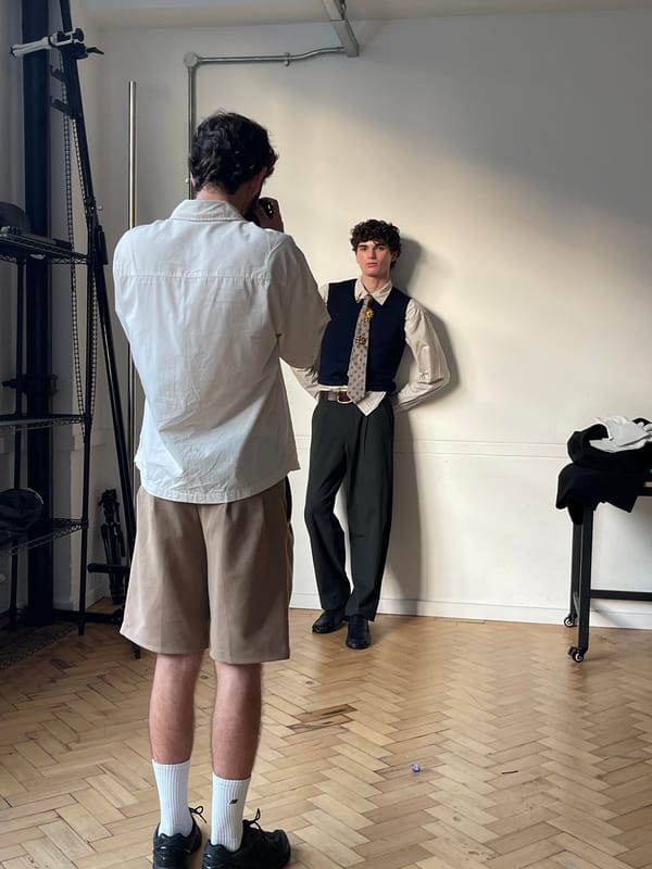 Behind-the-scenes look at a London studio photo shoot
