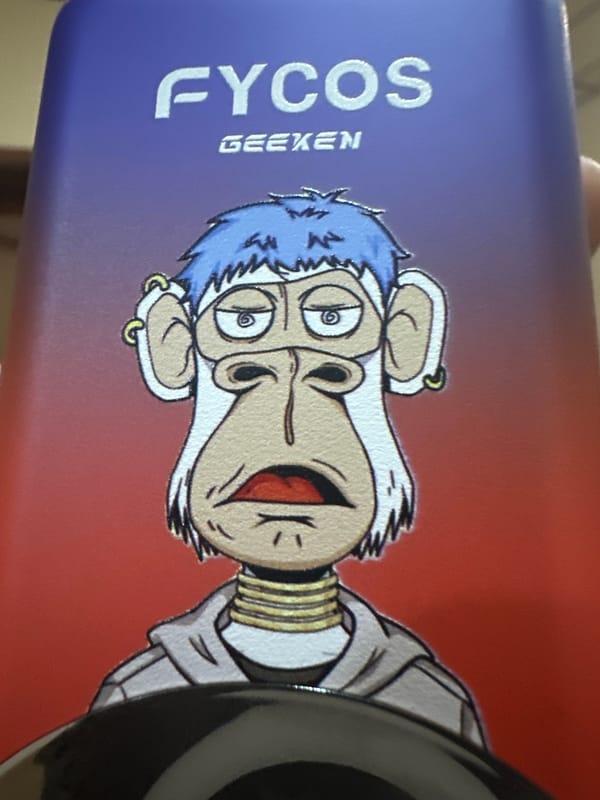 Cartoon ape vape cartridge with gold accessories documented