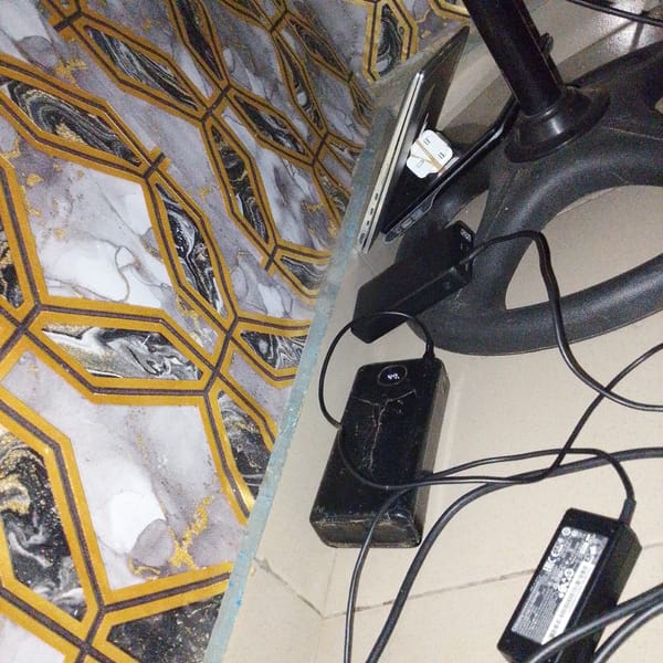 Late-night indoor details from a room in northeastern Nigeria
