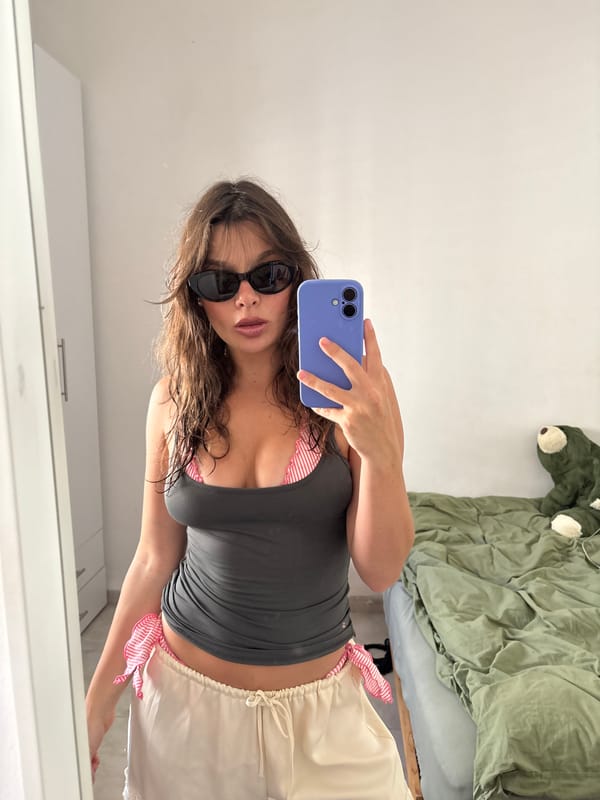 Woman documents herself across multiple Tel Aviv locations