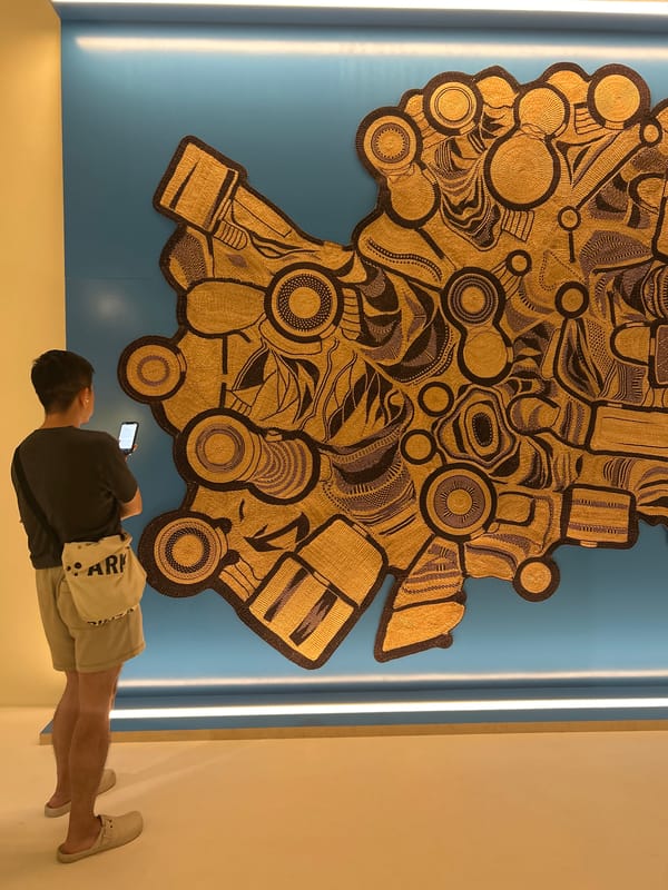 Visitor documents Loewe Foundation Craft Prize exhibition in Singapore