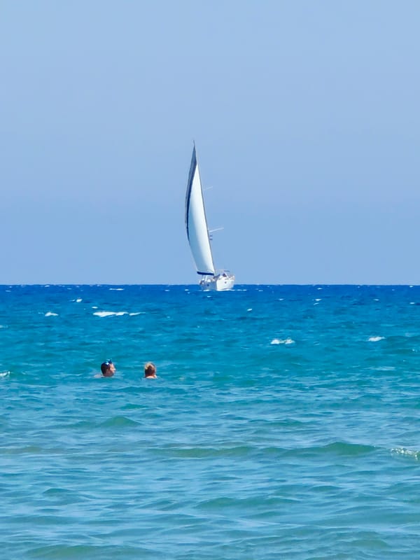 Summer morning at Finikoudes Beach, Larnaca