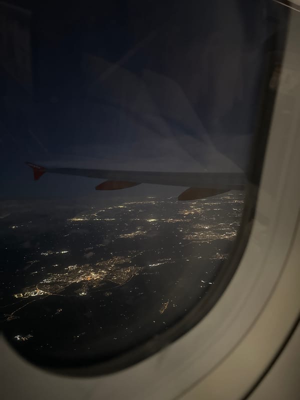 EasyJet passenger captures nighttime aerial view over Stafford