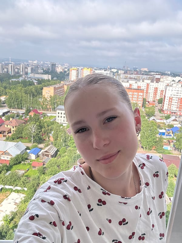 Young woman documents early morning moments in Izhevsk, Russia