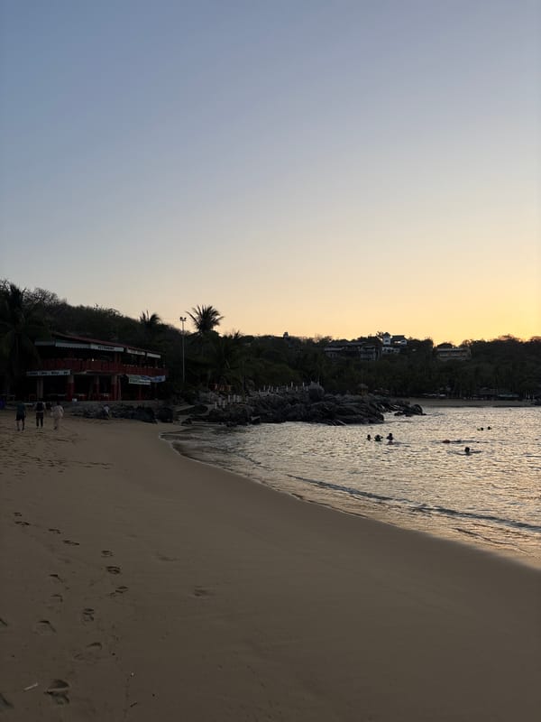 Sunset captured at Zicatela Beach, Puerto Escondido