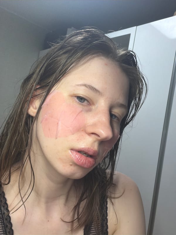 Skincare session selfies from a room in Dongducheon-si