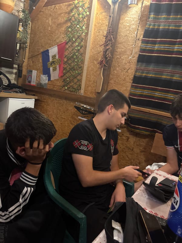 Late night hangout in wooden room, Novi Iskar