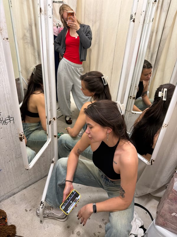 Shopping trip and casual moments documented across afternoon hours
