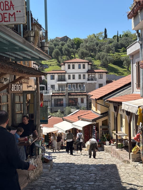 Historic marketplace bustling with activity in Stari Bar, Montenegro