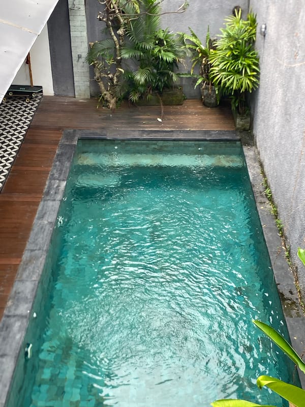 Private pool and courtyard details, North Kuta, Bali