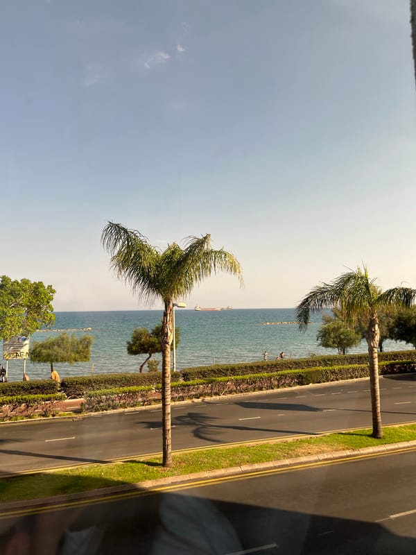 Afternoon along Limassol's waterfront promenade, Cyprus