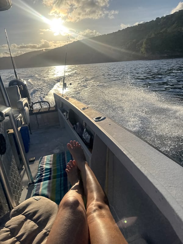 Sunset fishing run off Christmas Island