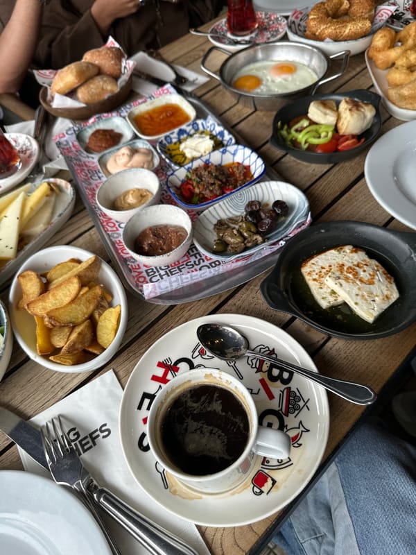 Traditional Turkish breakfast spread documented in Eyüpsultan