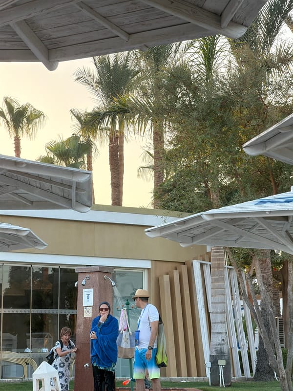 Family afternoon at a Sharm El Sheikh beach resort