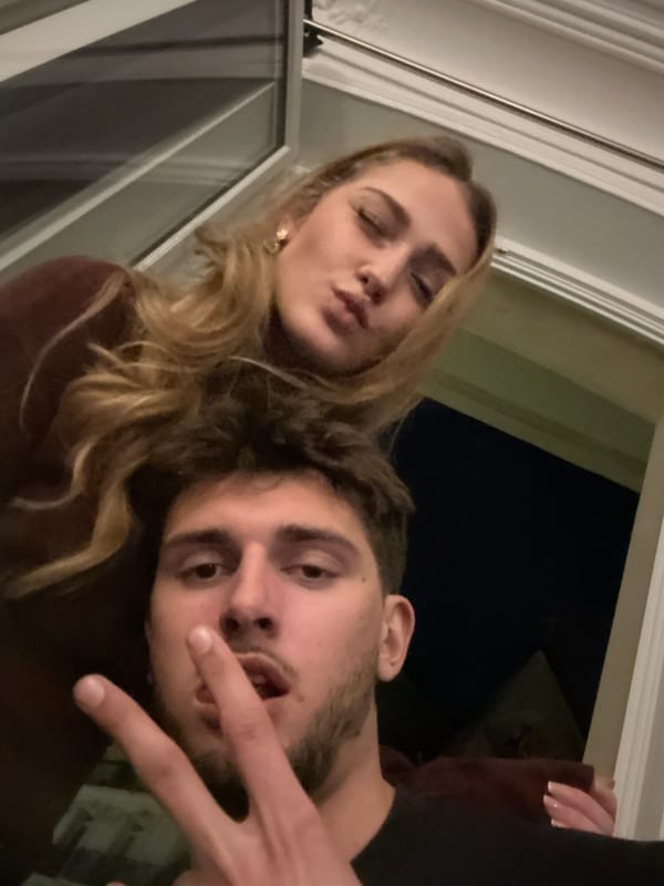 Couple takes selfie in Paris