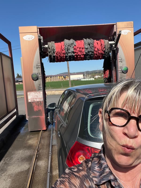 Woman Takes Selfie at Car Wash in Chambœuf