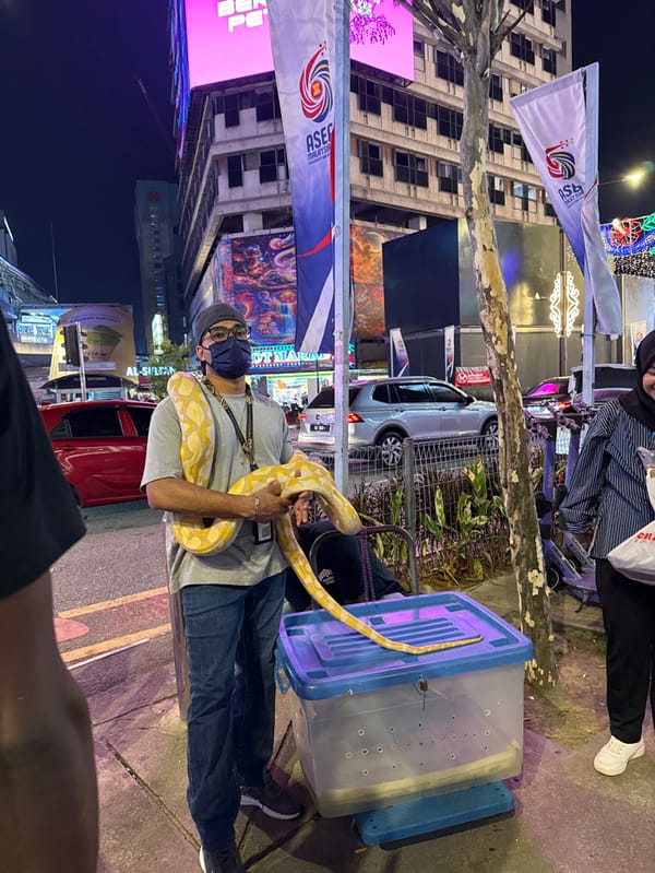 Street band draws dancing crowds in Kuala Lumpur's Bukit Bintang