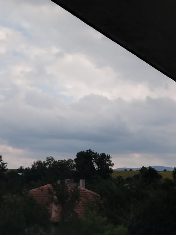 Afternoon on a rural Bulgarian property, animals and all