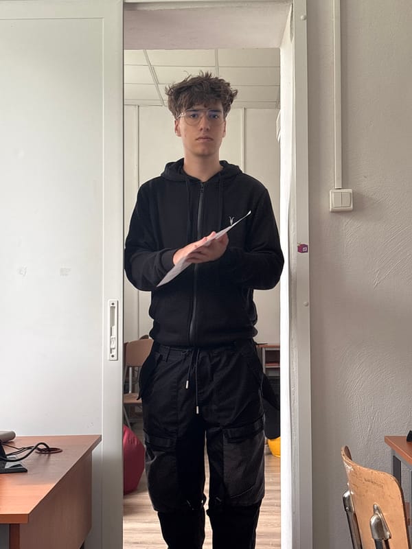 Young man reviews driving education materials in Troyan, Bulgaria