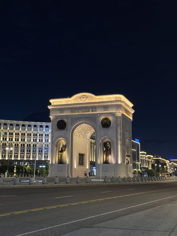 Evening Documentation of Astana's Independence Palace District