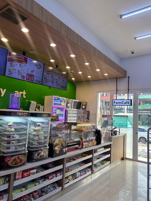 Late-night convenience store activity documented in West Jakarta