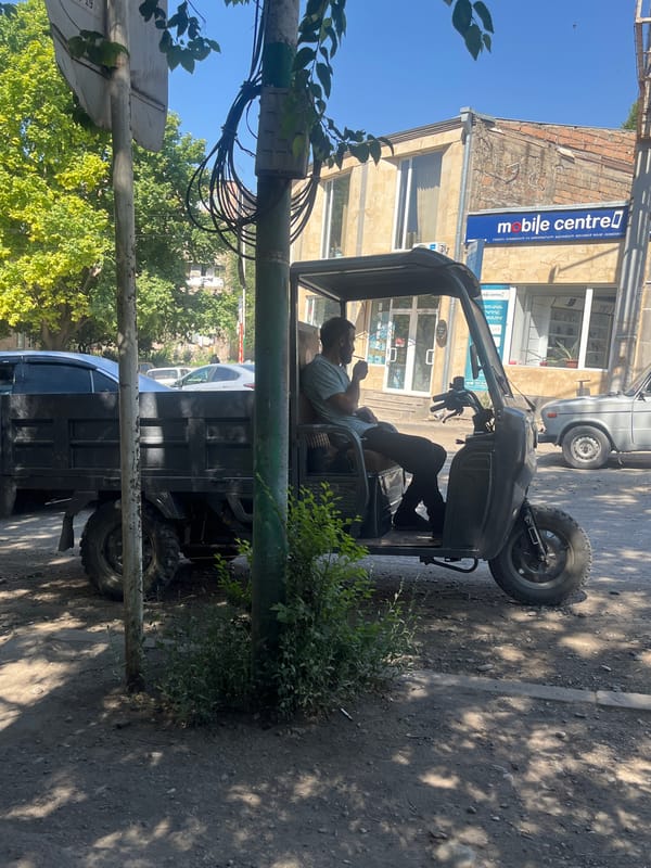 Quiet morning street scenes in Yeghegnadzor, Armenia