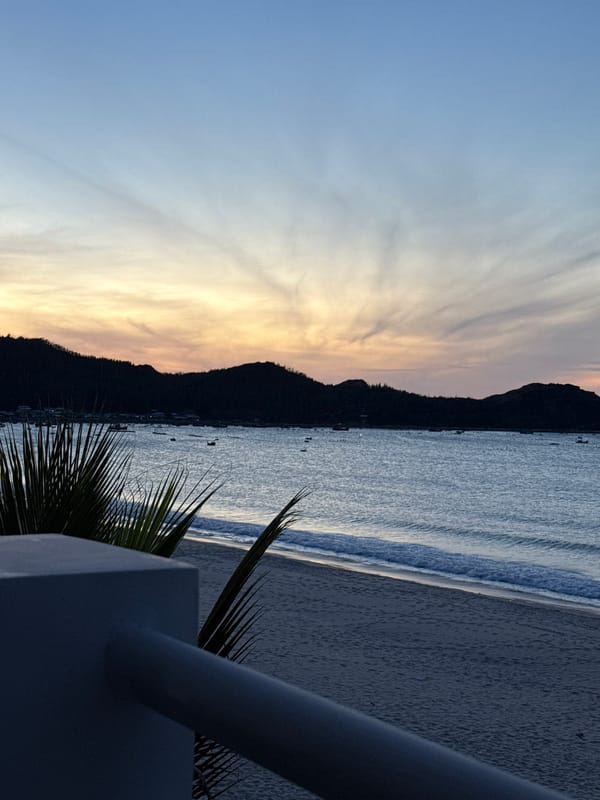 Tropical beach sunset from multiple angles
