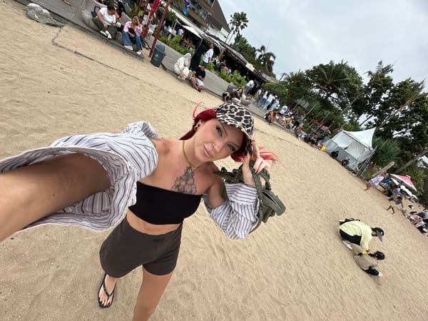 Beach, malls, and street scenes across a Denpasar day