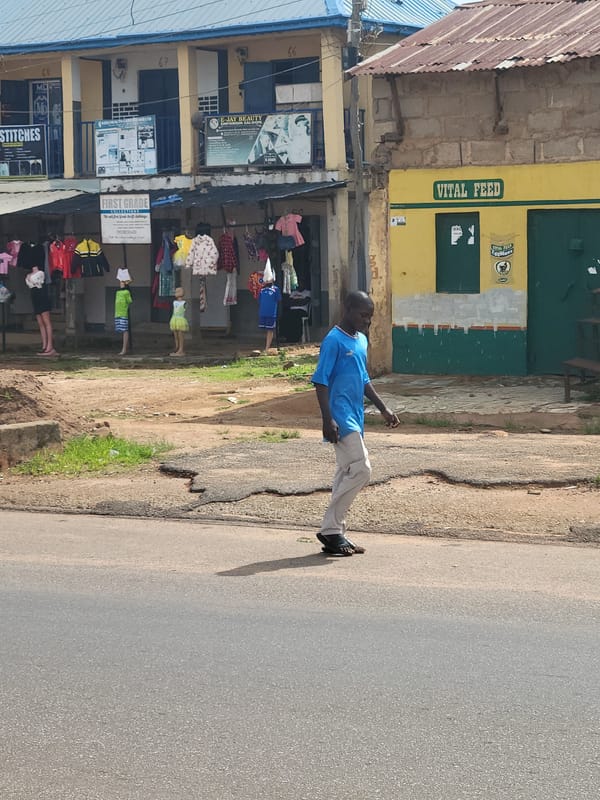 Morning street life in Jos, Nigeria markets and shops