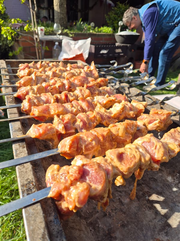 Easter celebration with outdoor cooking documented in Ipswich gardens