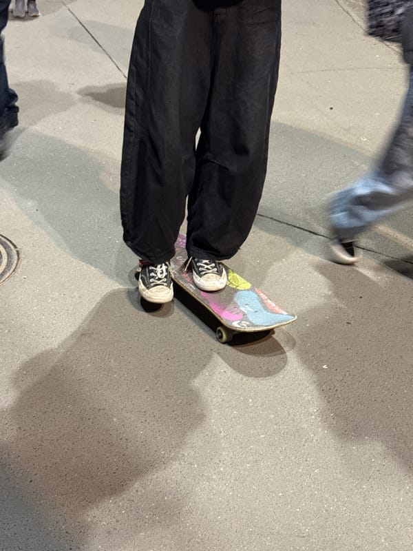 Skateboarder spotted on Saint Petersburg street