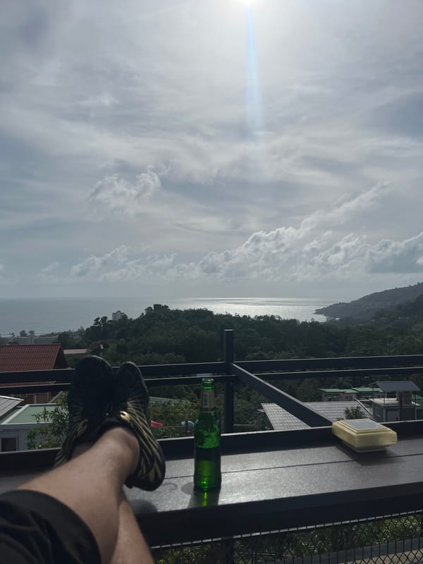Person spotted on balcony overlooking Karon coast
