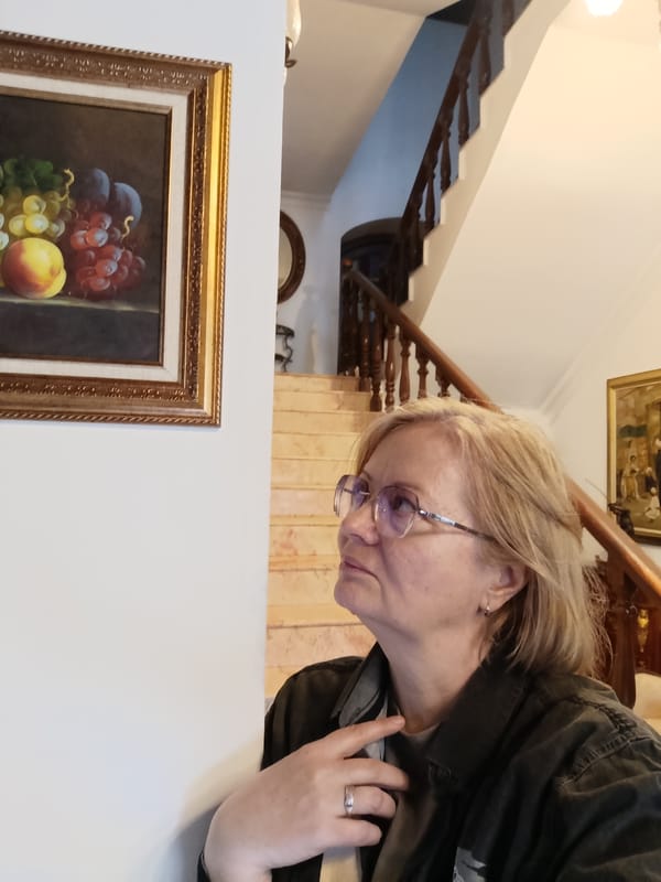 Woman explores art and cafés in Antalya morning