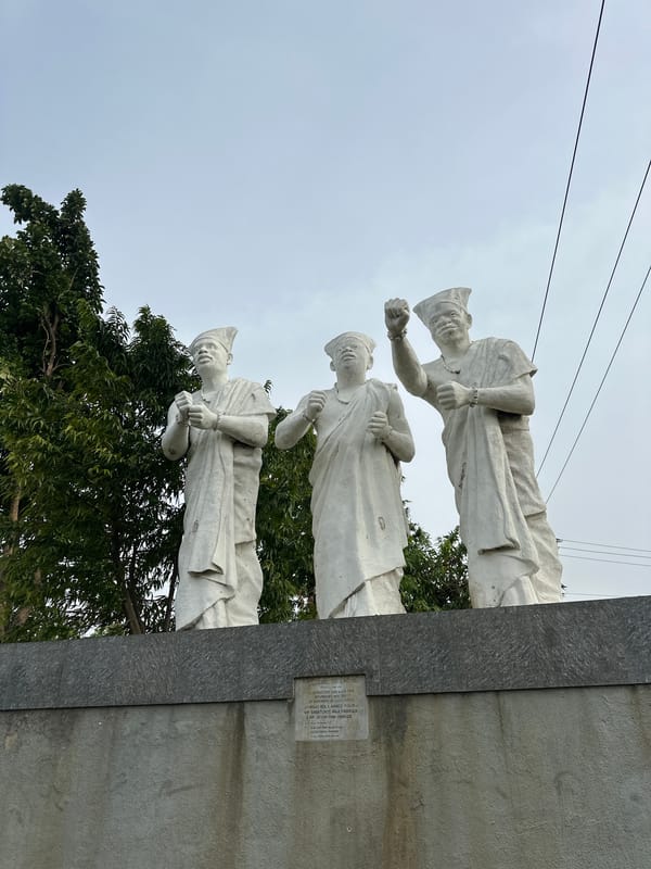 Statues and urban scenes documented in Ikeja, Nigeria
