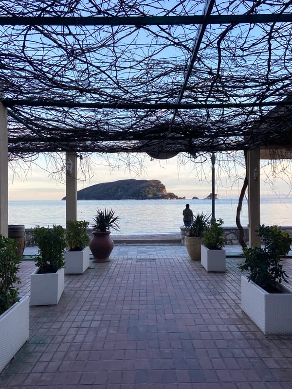 Spring afternoon captured along Budva's scenic Adriatic waterfront
