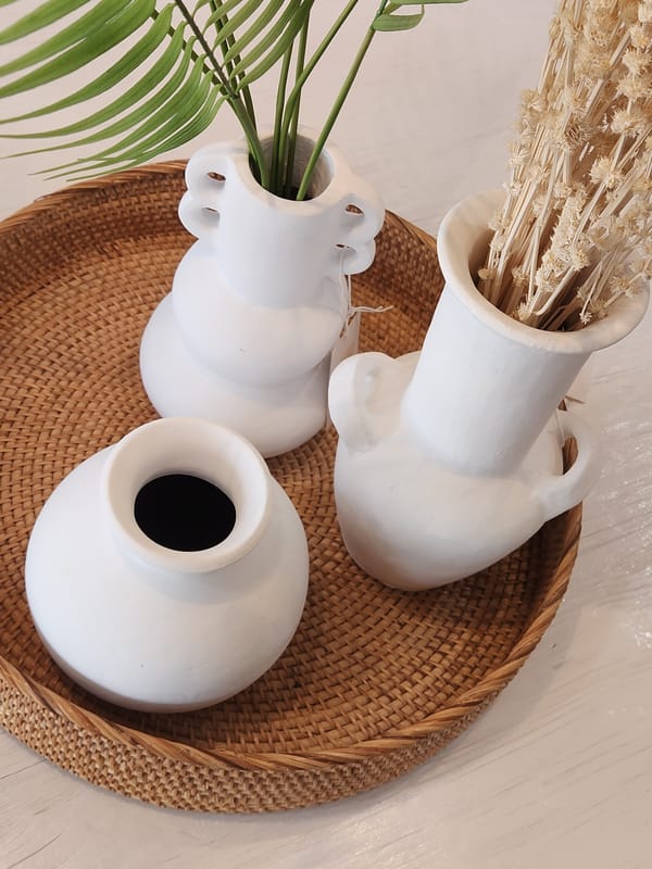 Ceramics, woven textures, and handmade goods in Maitland