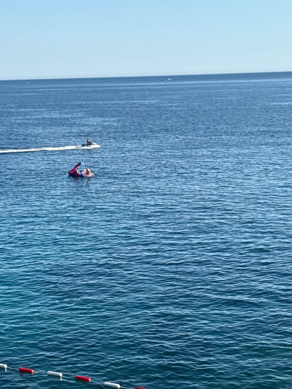 Busy summer afternoon on Montenegro's Adriatic coast