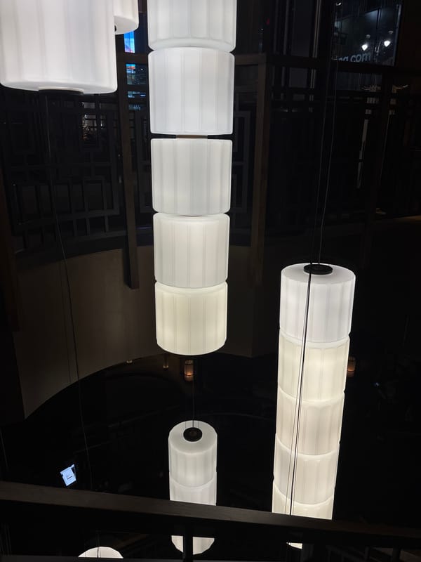 White segmented light fixtures photographed in New York