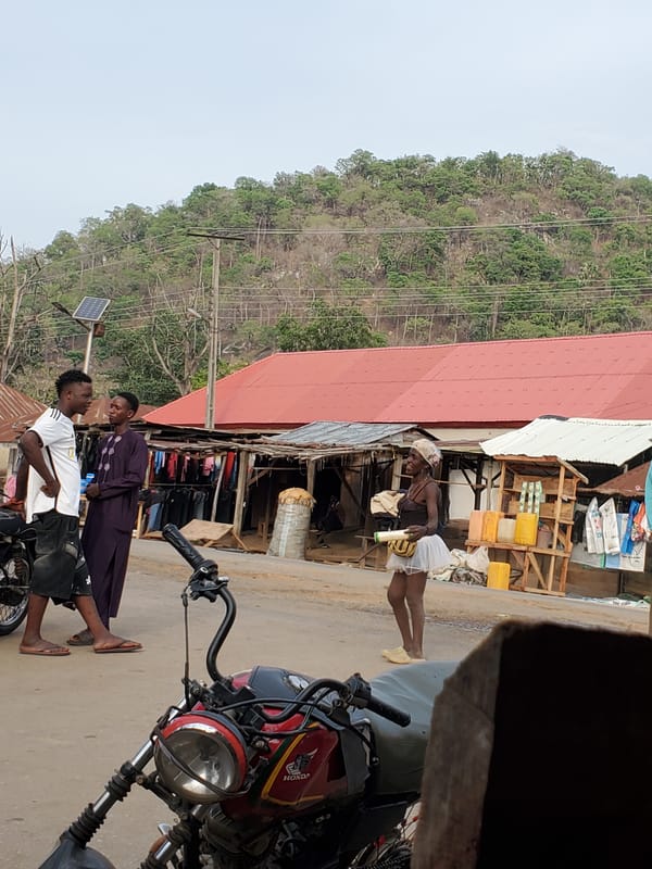 Morning street life documented in Mararaba, Nigeria market area