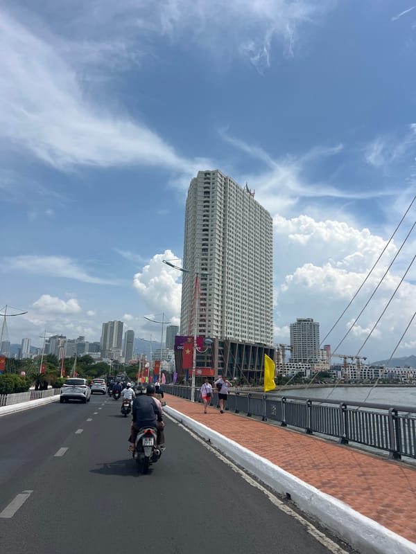 Morning traffic and coastal views captured in Nha Trang
