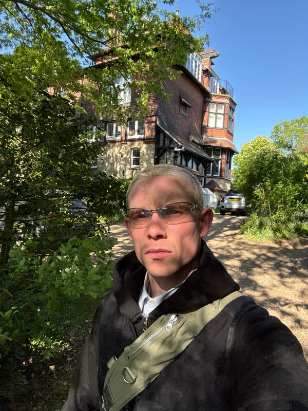 Sunny day selfie captured in Lewisham neighborhood