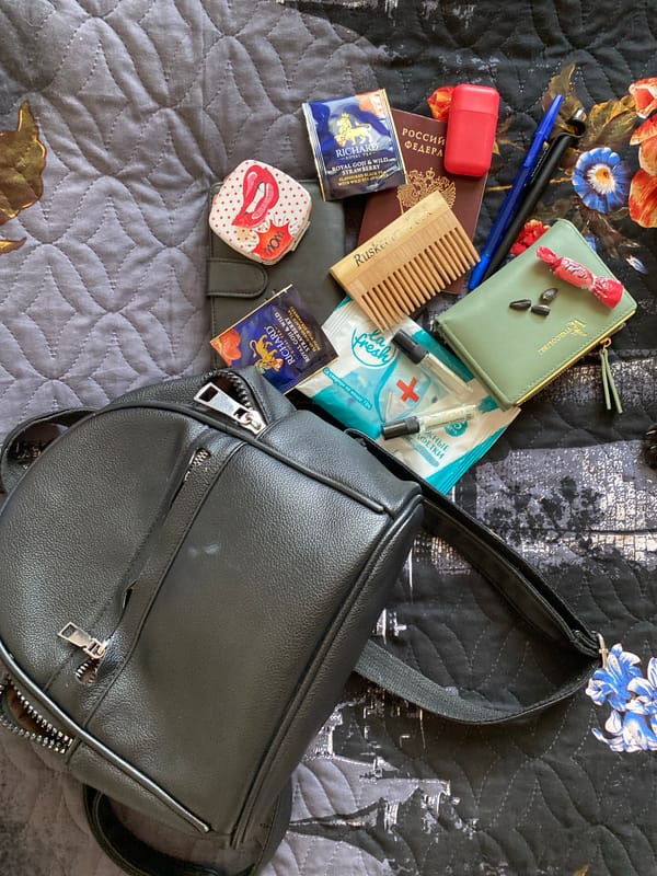 Rural Russian resident documents belongings and garden in pocket challenge