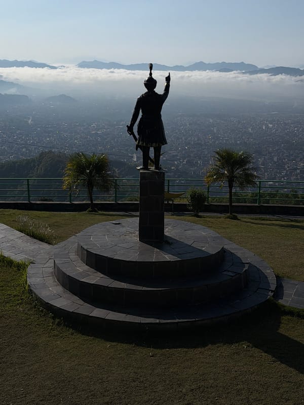 Himalayan mountain view documented in Pokhara, Nepal