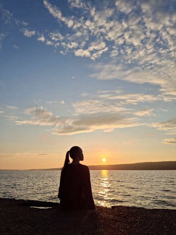 Sunset by the Kama River, then a low-key evening in.