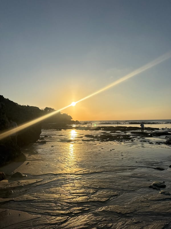 Sunset beach gathering in Kuta Selatan
