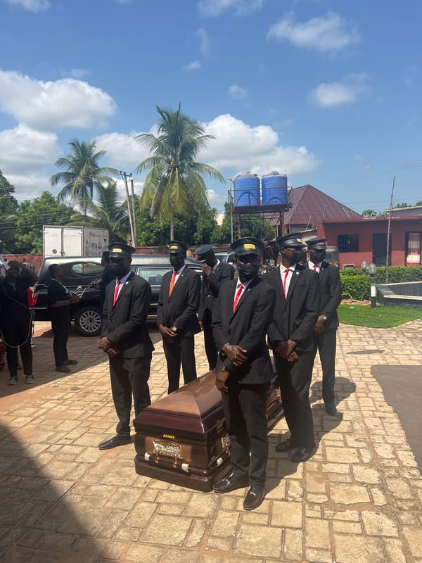 Funeral ceremony with APAMS casket held in Nkpor Nigeria