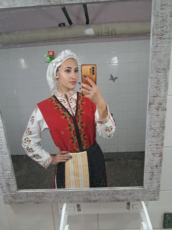Traditional Bulgarian folk costume documented in Lokorsko