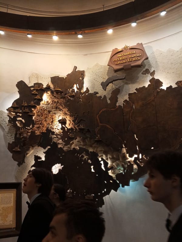 Tourist documents cultural landmarks and museums in Saint Petersburg